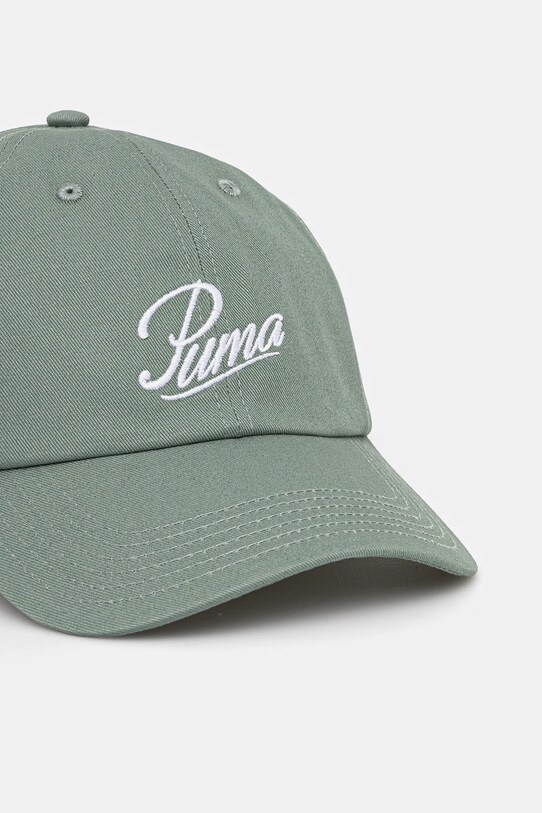 Puma șapcă de baseball din bumbac 25996 verde SS25