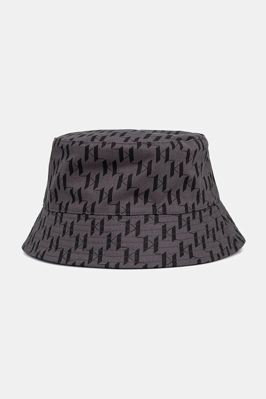 Karl Lagerfeld palarie reversibila din bumbac uni gri A2M33040