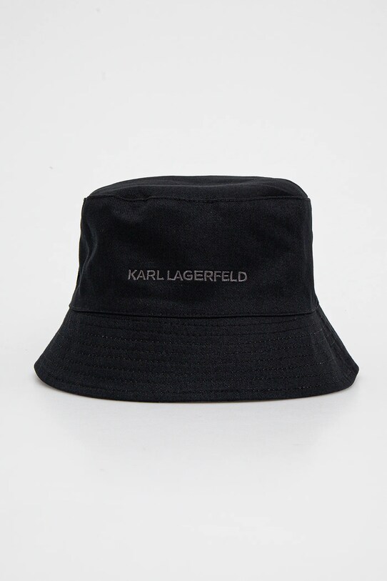 Karl Lagerfeld palarie reversibila din bumbac A2M33040 gri SS25