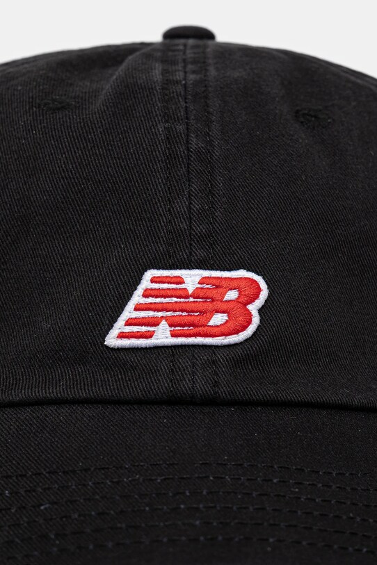 New Balance berretto da baseball in cotone LAH51013BK nero SS25