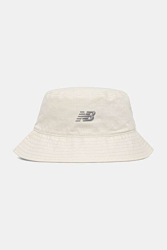 Pamučni šešir New Balance natpis bež LAH51018LIN