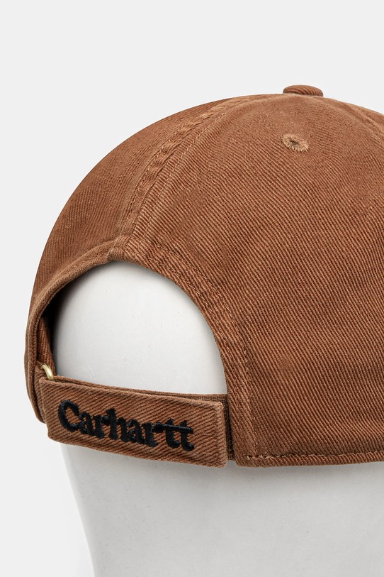 Akcesoria Carhartt WIP czapka z daszkiem bawełniana Heart Metal Cap I034609.08WXX brązowy
