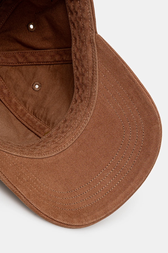 Carhartt WIP czapka z daszkiem bawełniana Heart Metal Cap brązowy I034609.08WXX