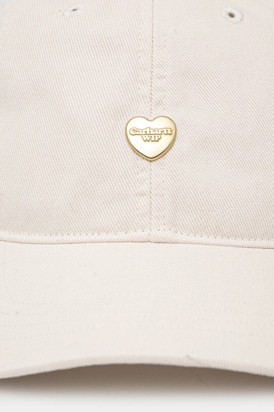 Šiltovka Carhartt WIP Heart Metal Cap I034609.1K6XX béžová SS25