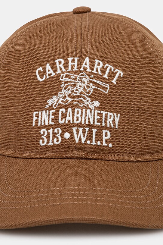 Carhartt WIP cotton baseball cap Cabinetry Cap I034749.1X4XX brown SS25