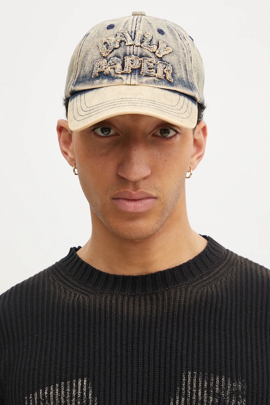 Daily Paper denim baseball cap Dias Arch Stack Denim Cap 2511168