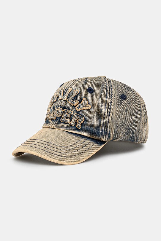 Daily Paper denim baseball cap Dias Arch Stack Denim Cap all-over print beige 2511168