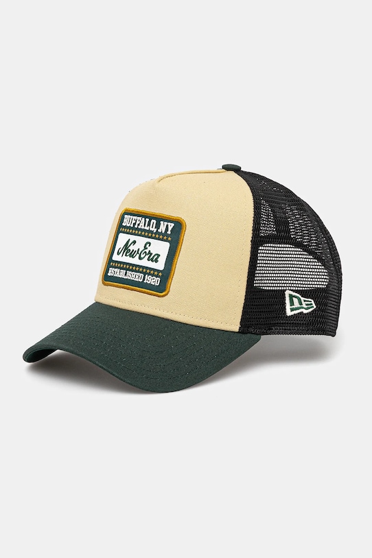 New Era czapka z daszkiem bawełniana aplikacja czarny 60603672