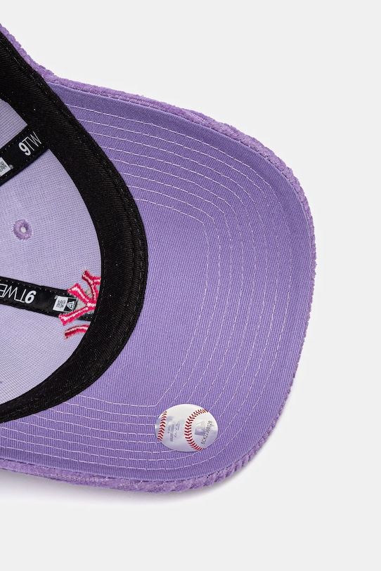 New Era czapka z daszkiem sztruksowa fioletowy 60595365