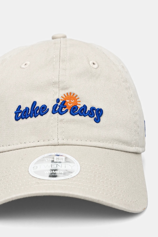 New Era czapka z daszkiem bawełniana 60595355 beżowy SS25