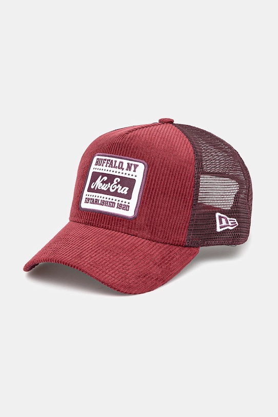 Menčestrová baseballová čiapka New Era nášivka červená 60603670