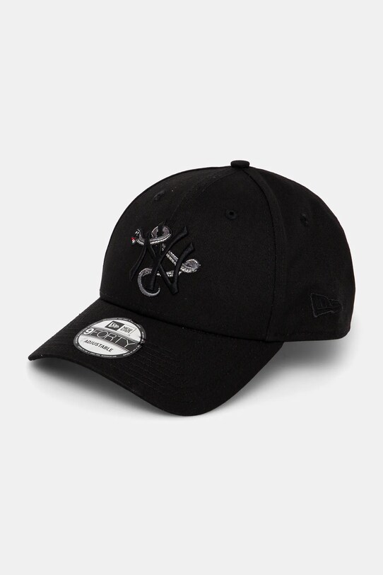 Хлопковая кепка New Era аппликация чёрный 60595224