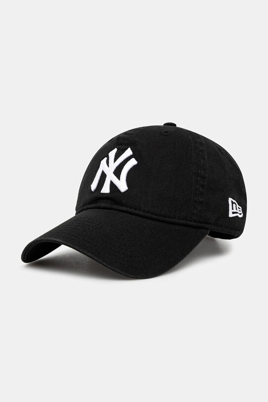 Памучна шапка с козирка New Era Washed 920 NYY щампа черен 60579076