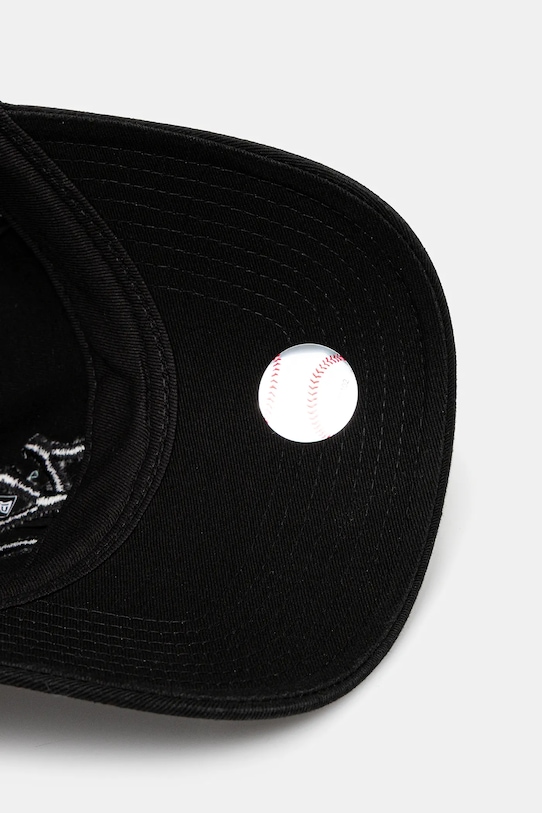 Бавовняна бейсболка New Era Washed 920 чорний 60579075