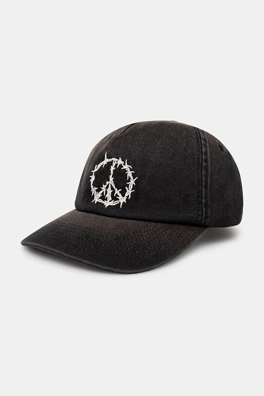 Хлопковая кепка Aries Peace Cap хлопок чёрный AR9000503