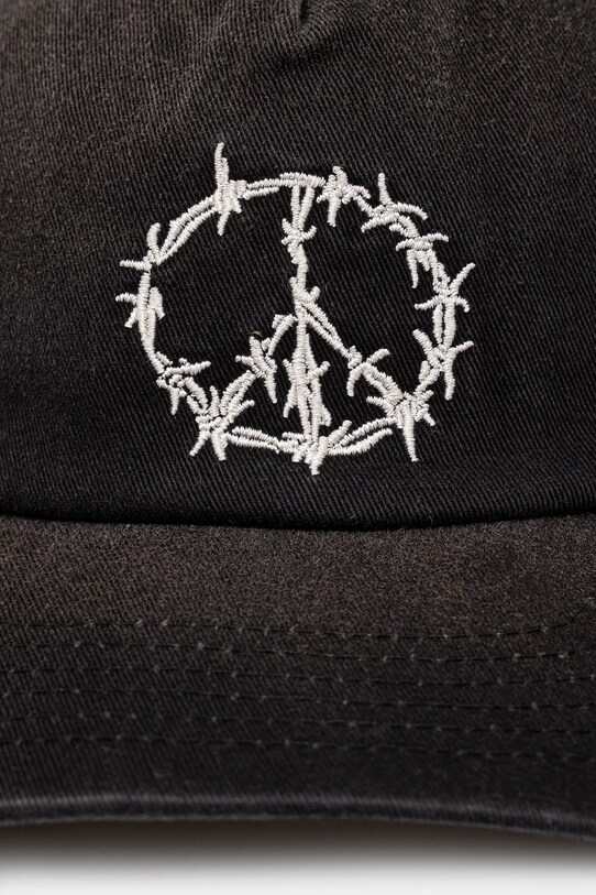 Хлопковая кепка Aries Peace Cap AR9000503 чёрный SS25