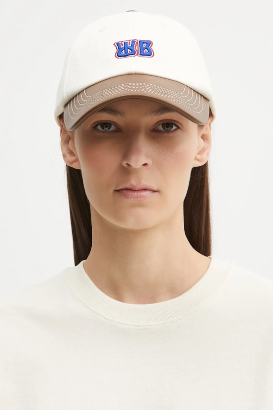 Wales Bonner czapka z daszkiem bawełniana Original US25HA07.000 beżowy