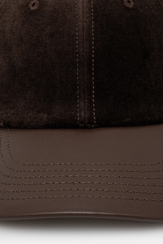 Wales Bonner czapka z daszkiem welurowa Morning US25HA06.899 brązowy SS25