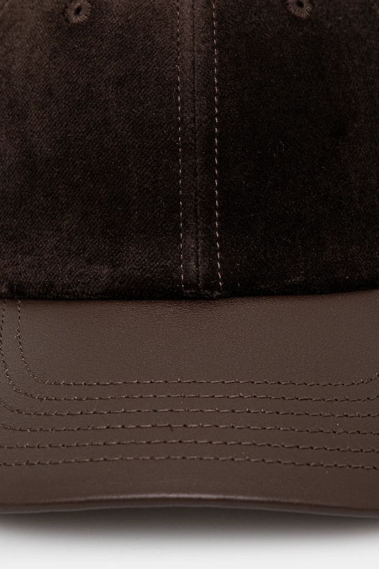 Wales Bonner czapka z daszkiem welurowa Morning US25HA06.899 brązowy SS25