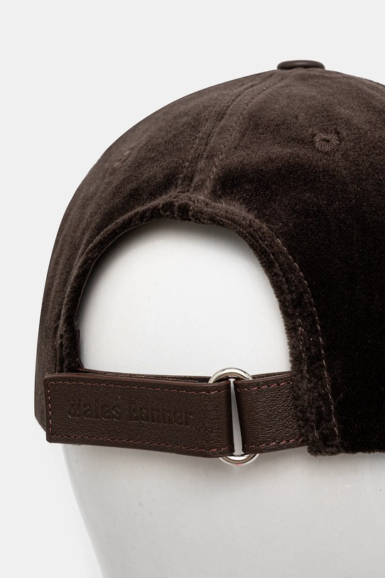 Akcesoria Wales Bonner czapka z daszkiem welurowa Morning US25HA06.899 brązowy