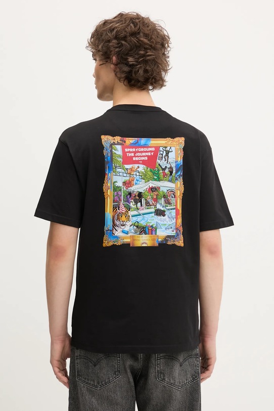 Sprayground t-shirt bawełniany SP15012BLK czarny