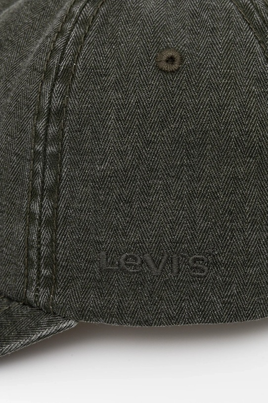 Bavlněná baseballová čepice Levi's D7589.0025 zelená SS25