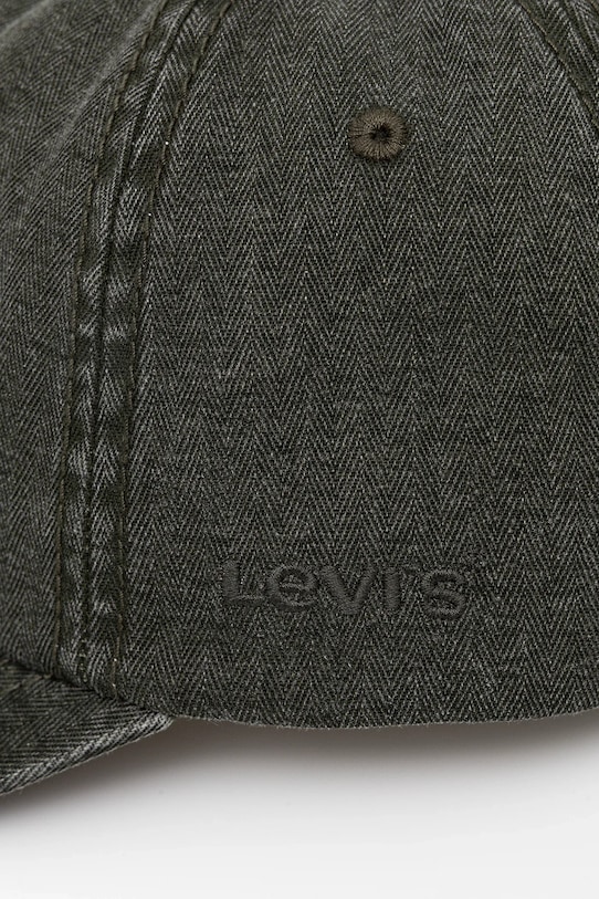 Βαμβακερό καπέλο του μπέιζμπολ Levi's D7589.0025 πράσινο SS25
