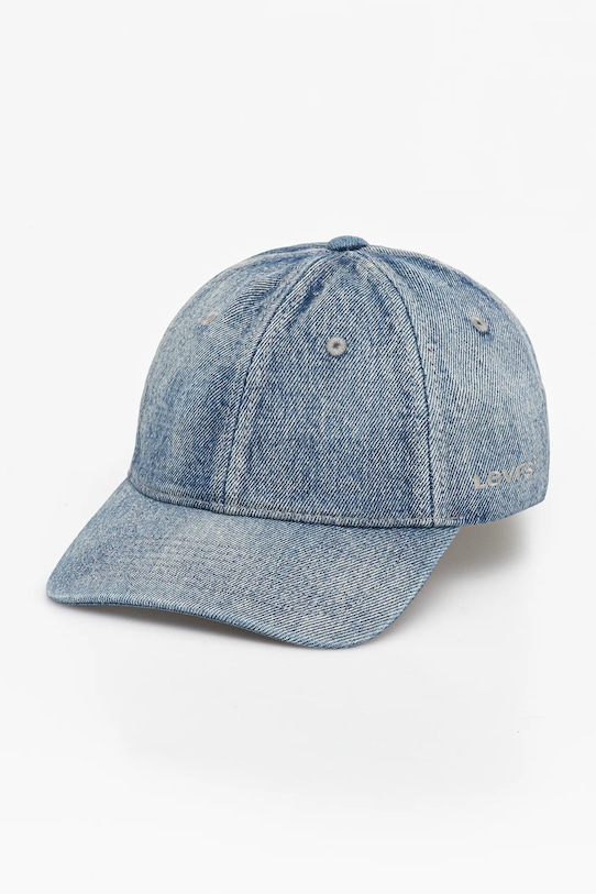 Levi's czapka z daszkiem jeansowa bawełna niebieski D7589.0020