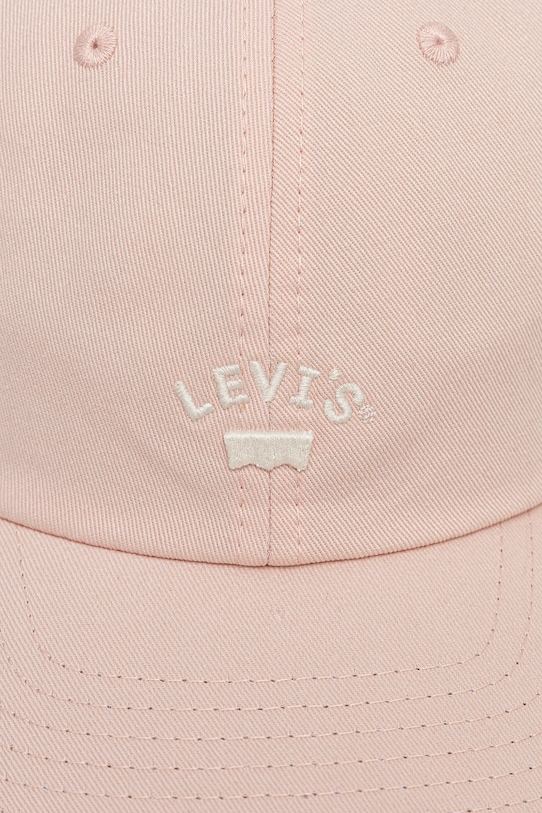 Βαμβακερό καπέλο του μπέιζμπολ Levi's 000AG.0013 ροζ SS25