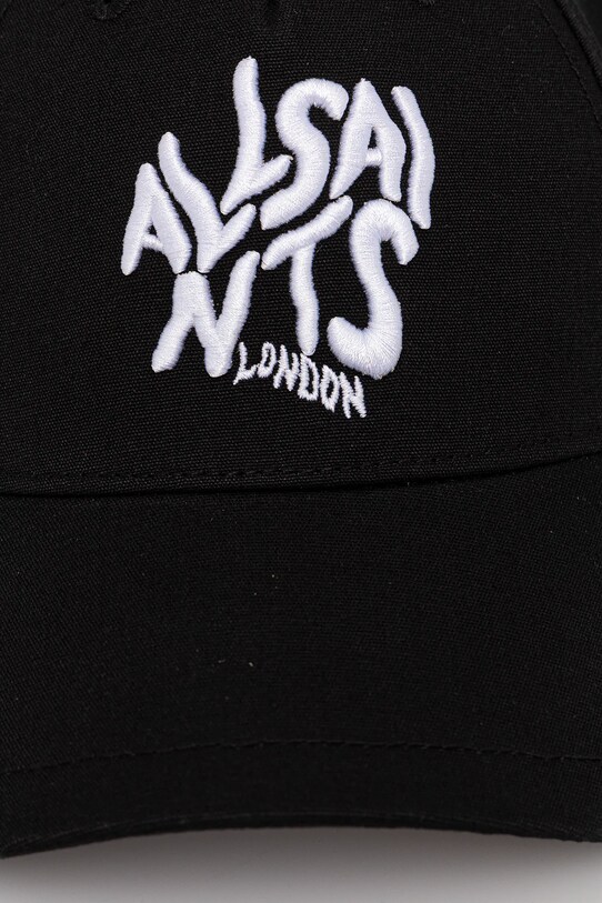 Pamučna kapa sa šiltom AllSaints AS200869 crna SS25