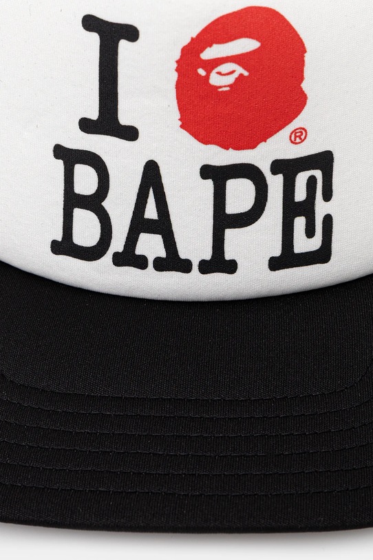 A Bathing Ape baseball cap I love bape 1K80180008 black SS25