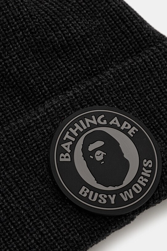 A Bathing Ape beanie Busy work 1K80181009 black SS25