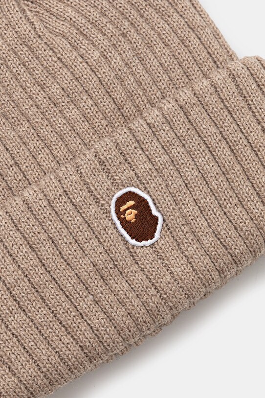 Accesorii A Bathing Ape căciulă din amestec de lână One point 1K80281003 bej