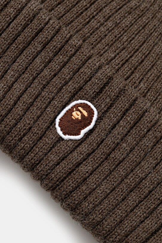 Αξεσουάρ Σκουφί από μείγμα μαλλιού A Bathing Ape One point 1K80281003 καφέ
