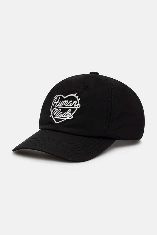Human Made baseball cap 6 Panel applique black HM29GD047