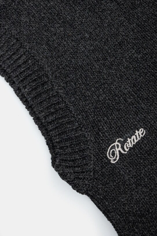 Вълнена балаклава Rotate Knit Balaclava 1134341745 черен SS25