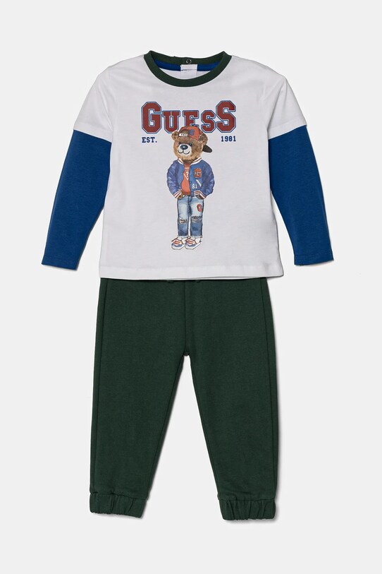 Дитячий бавовняний комплект Guess візерунок білий I5RG04.K8HM4.PPYA