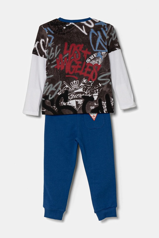 Dětská bavlněná souprava Guess N5RG10.K8HM4.PPYA modrá SS25