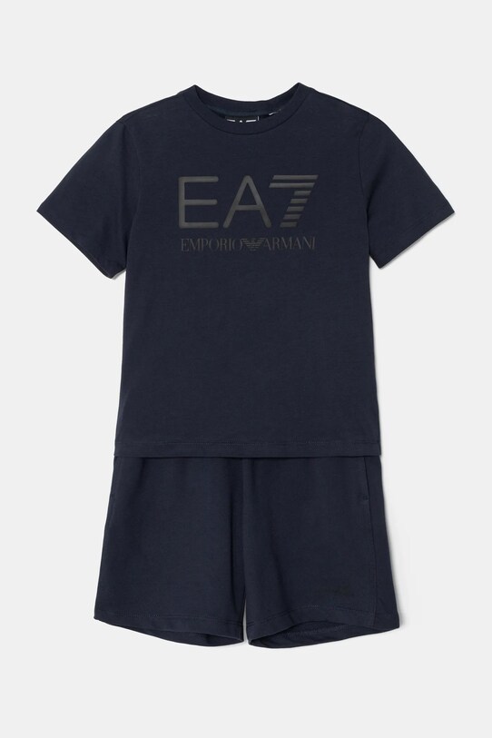 EA7 Emporio Armani set de bumbac pentru copii bumbac bleumarin 7B000043.AF10378