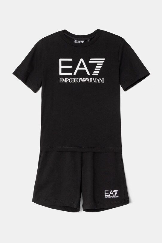 Дитячий бавовняний комплект EA7 Emporio Armani бавовна чорний 7B000043.AF10378