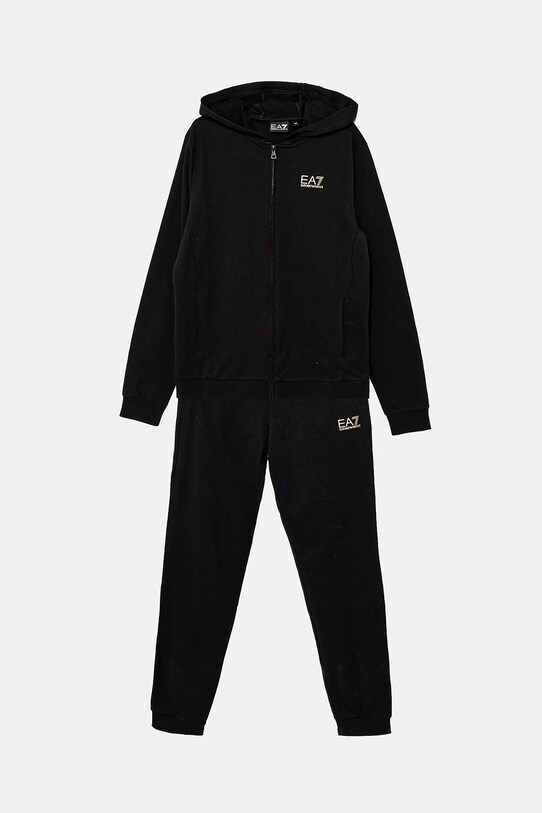 Дитячий спортивний костюм EA7 Emporio Armani бавовна чорний 7B000031.AF10380