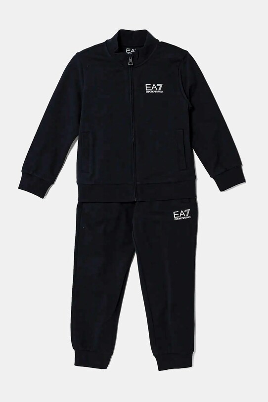 EA7 Emporio Armani dres bawełniany dziecięcy nadruk granatowy 7B000030.AF10380