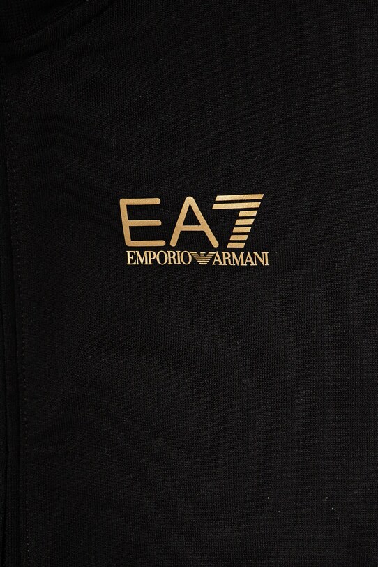 Băieți EA7 Emporio Armani trening de bumbac pentru copii 7B000030.AF10380 negru
