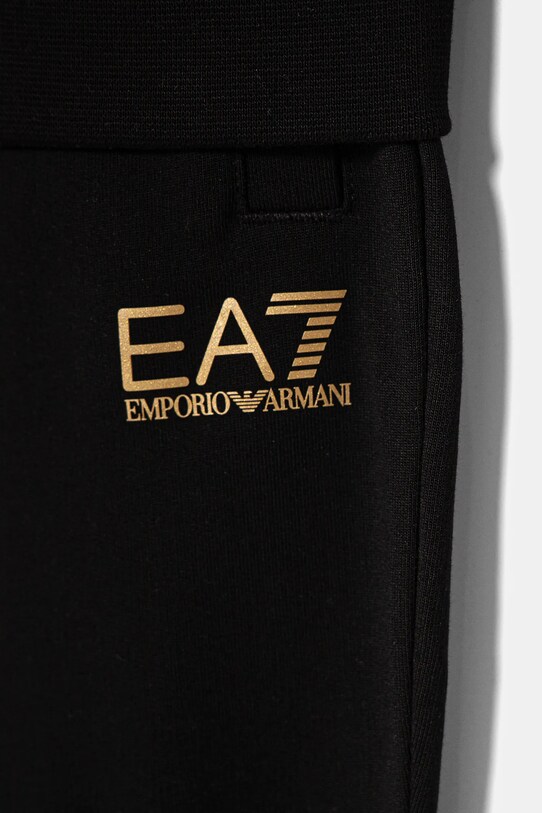 EA7 Emporio Armani trening de bumbac pentru copii negru 7B000030.AF10380
