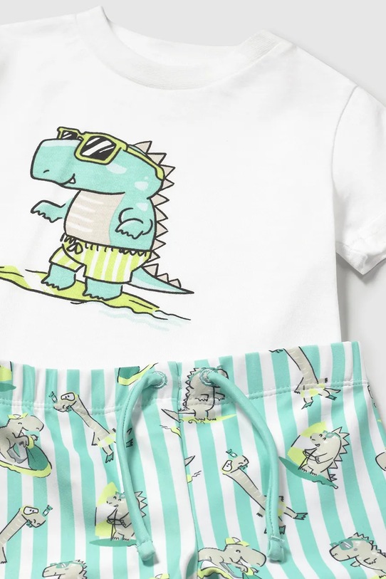 Mayoral komplet bawełniany dziecięcy turkusowy 1648.3G.Baby.PPYA