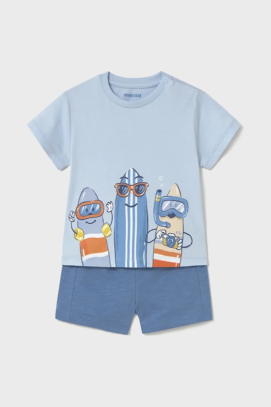 Детский комплект из хлопка Mayoral хлопок голубой 1656.3H.Baby.PPYA