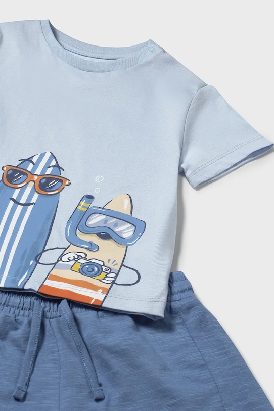 Мальчик Детский комплект из хлопка Mayoral 1656.3H.Baby.PPYA голубой