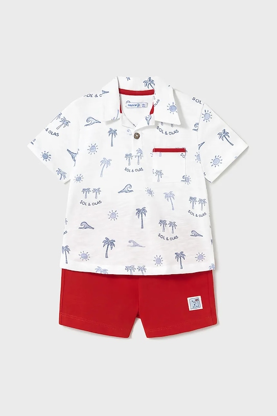 Детский комплект из хлопка Mayoral хлопок красный 1657.3H.Baby.PPYA