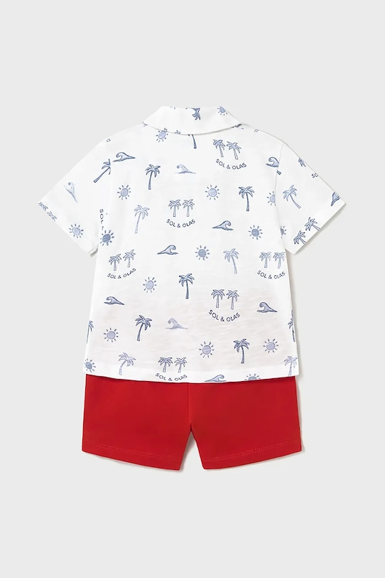 Детский комплект из хлопка Mayoral 1657.3H.Baby.PPYA красный SS25