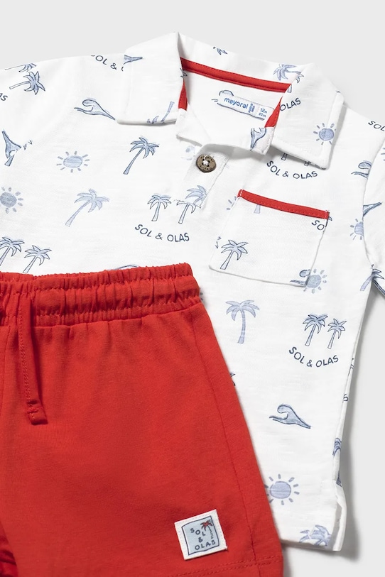 Мальчик Детский комплект из хлопка Mayoral 1657.3H.Baby.PPYA красный